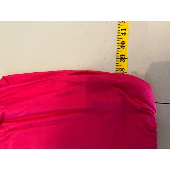 Bebe Dress Bodycon Side Cut Out at Waist Pink Draped Ruched Sleeveless Medium - Picture 9 of 12